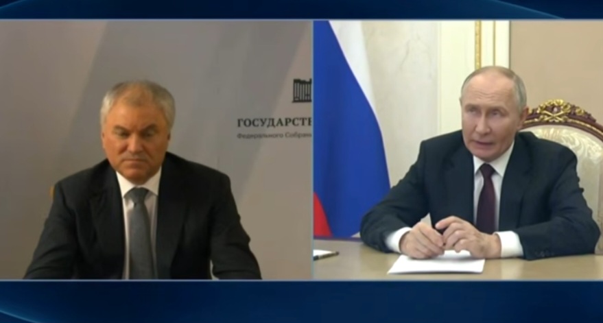 Владимир Путин по видеосвязи провёл рабочую встречу с Председателем Госдумы Володиным