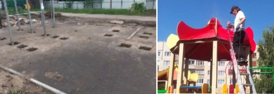 В Великих Луках  депутаты- Единороссы держат на контроле состояние детских площадок